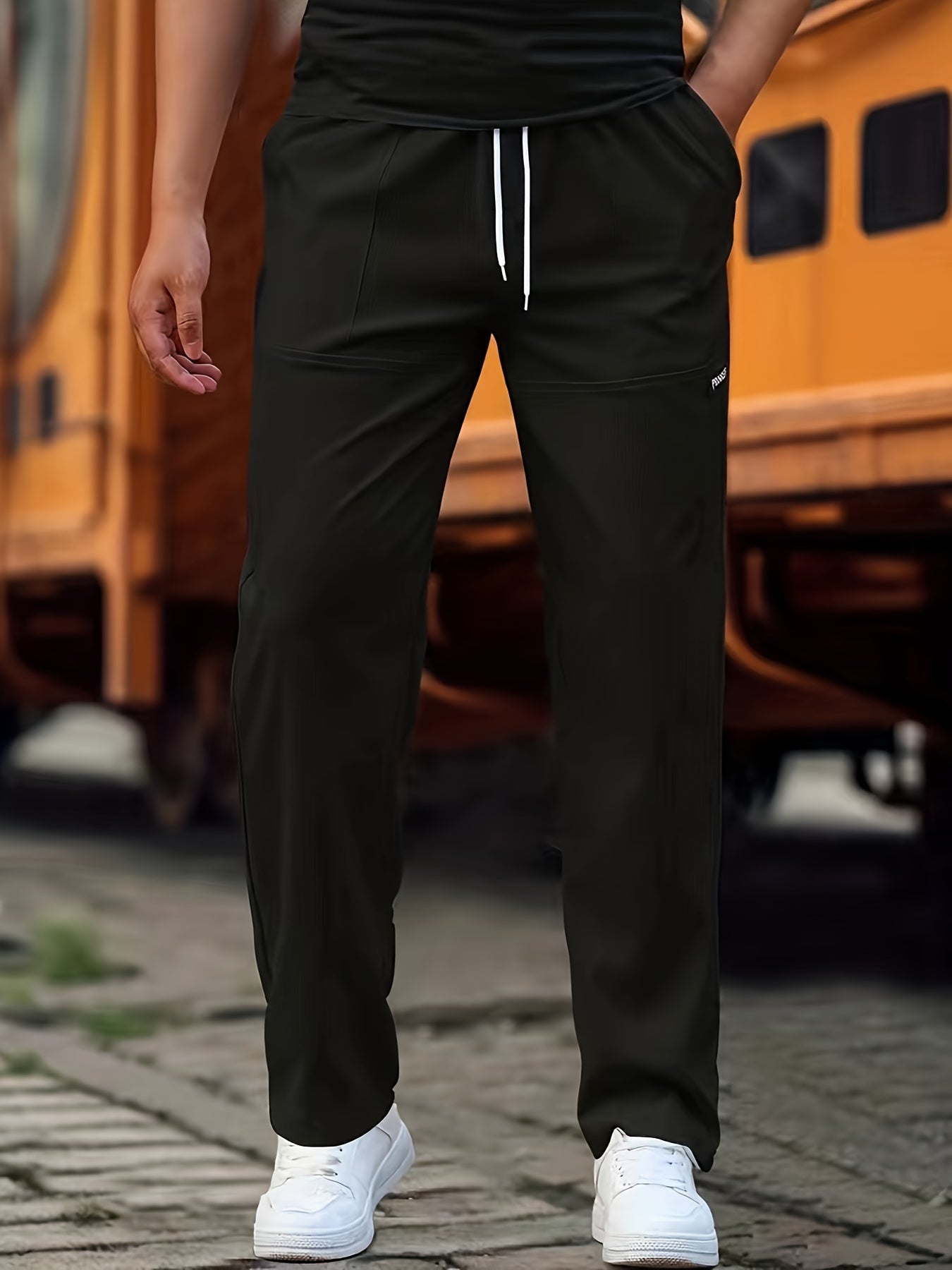 Casual Straight Leg Drawstring Pant