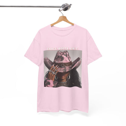 “Grace, Boots, Grit” Western Graphic Tee - Women