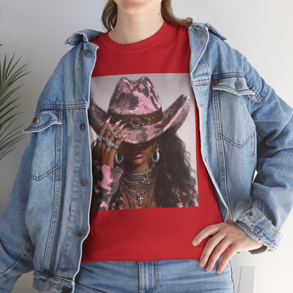 Casual Trendy Cowgirl Vintage Graphic Tee - Women