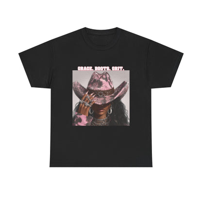 “Grace, Boots, Grit” Western Graphic Tee - Women