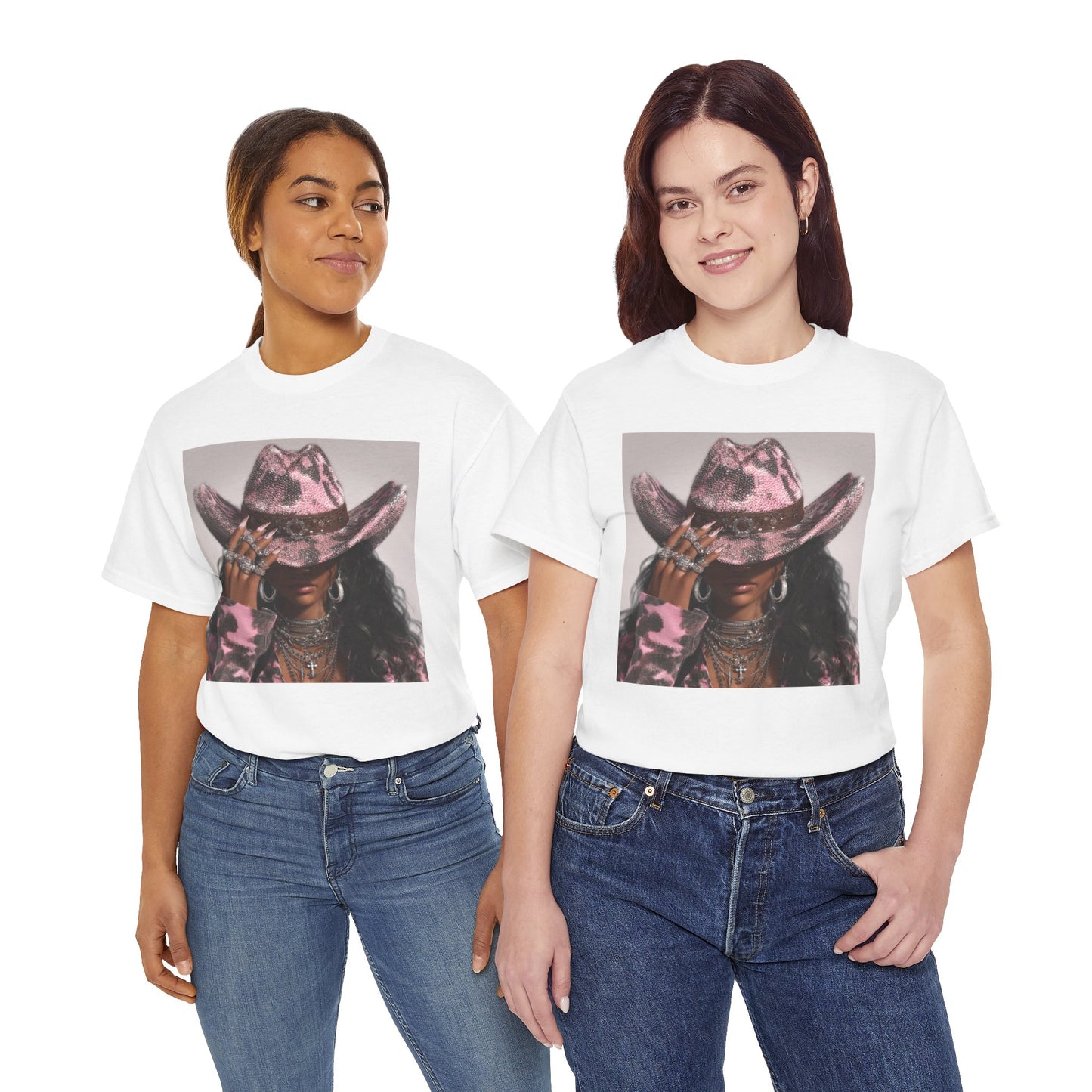 Casual Trendy Cowgirl Vintage Graphic Tee - Women