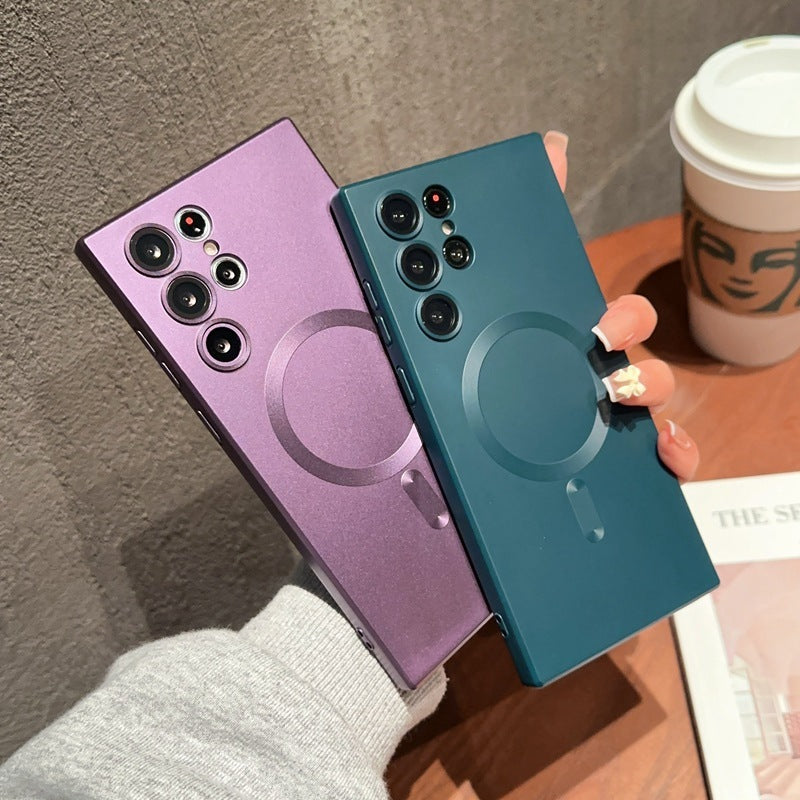 Frosted Magnetic Phone Case with Lens Protector