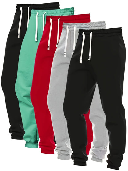 Women's Loose Fit Joggers w/ Drawstring, 5 Pcs
