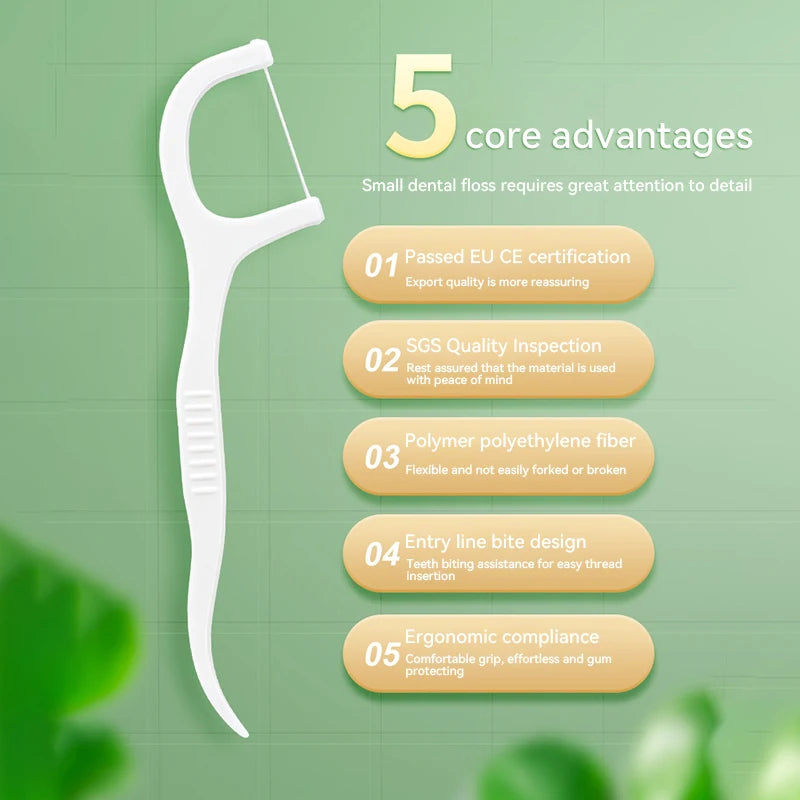 Portable Disposable Dental Floss Stick