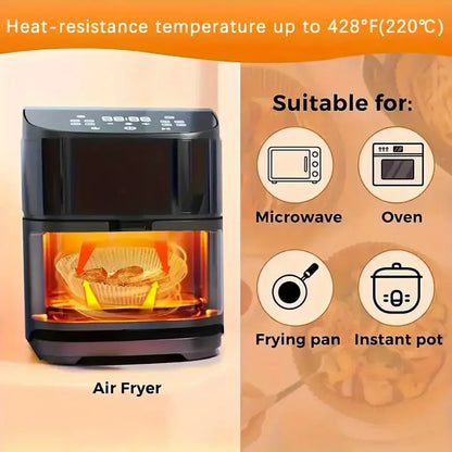 50-300pcs Disposable Air Fryer Paper Round/Square Special Paper Food Silicon Oil Paper Air Fryer Liners Baking Paper