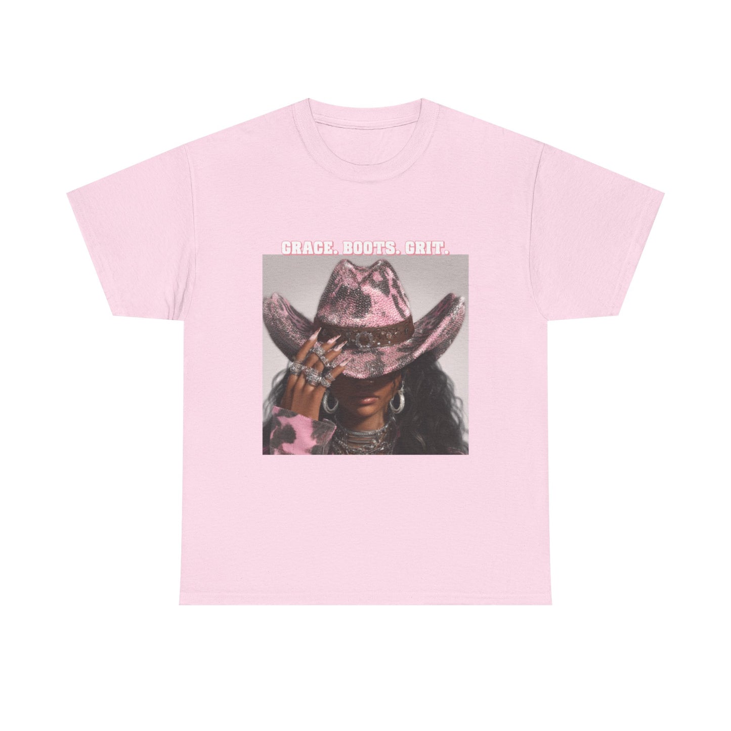“Grace, Boots, Grit” Western Graphic Tee - Women