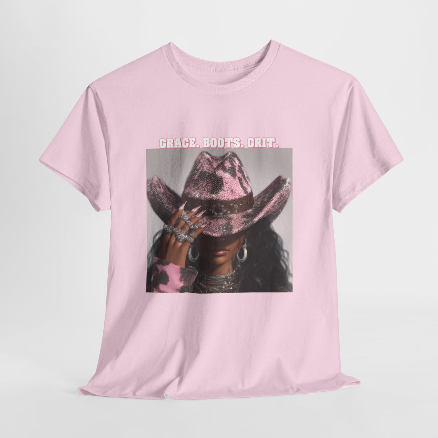 “Grace, Boots, Grit” Western Graphic Tee - Women