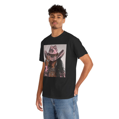 Casual Trendy Cowgirl Vintage Graphic Tee for Men
