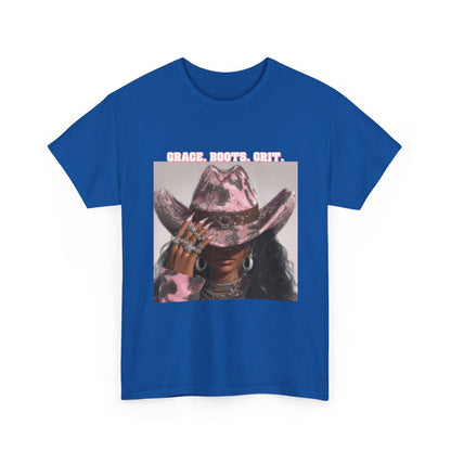 “Grace, Boots, Grit” Western Graphic Tee - Women