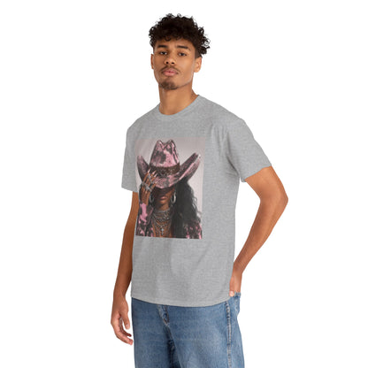 Casual Trendy Cowgirl Vintage Graphic Tee for Men