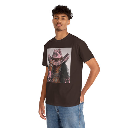 Casual Trendy Cowgirl Vintage Graphic Tee for Men