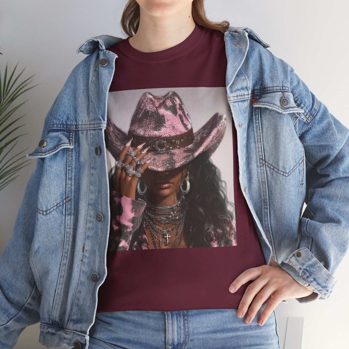 Casual Trendy Cowgirl Vintage Graphic Tee - Women