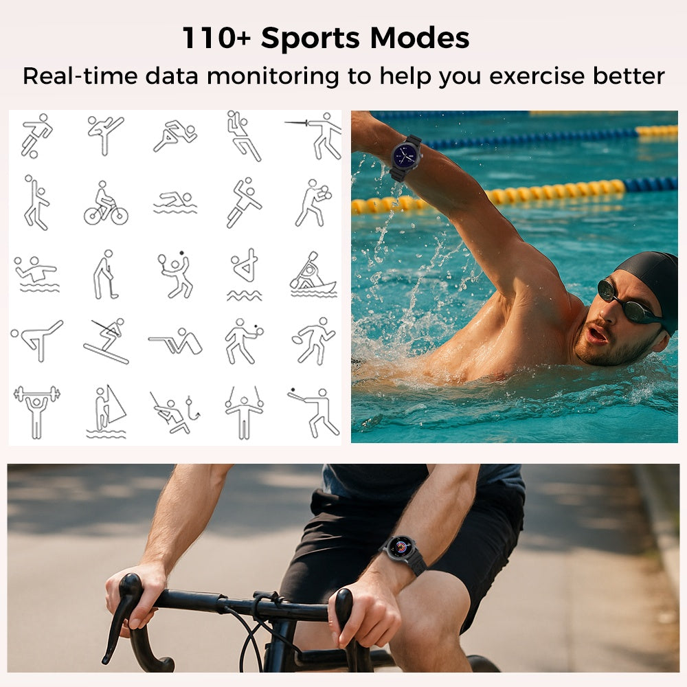 2025 New 1.43-inch Disc Smart Watch Fitness Tracker