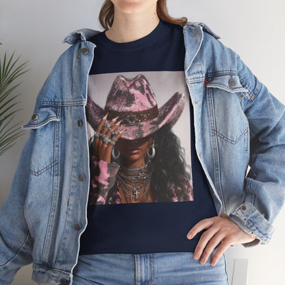 Casual Trendy Cowgirl Vintage Graphic Tee - Women