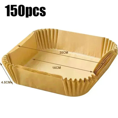 50-300pcs Disposable Air Fryer Paper Round/Square Special Paper Food Silicon Oil Paper Air Fryer Liners Baking Paper