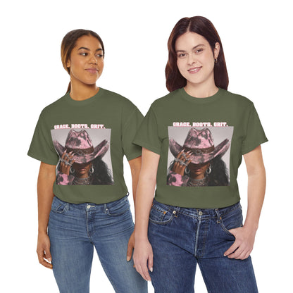 “Grace, Boots, Grit” Western Graphic Tee - Women