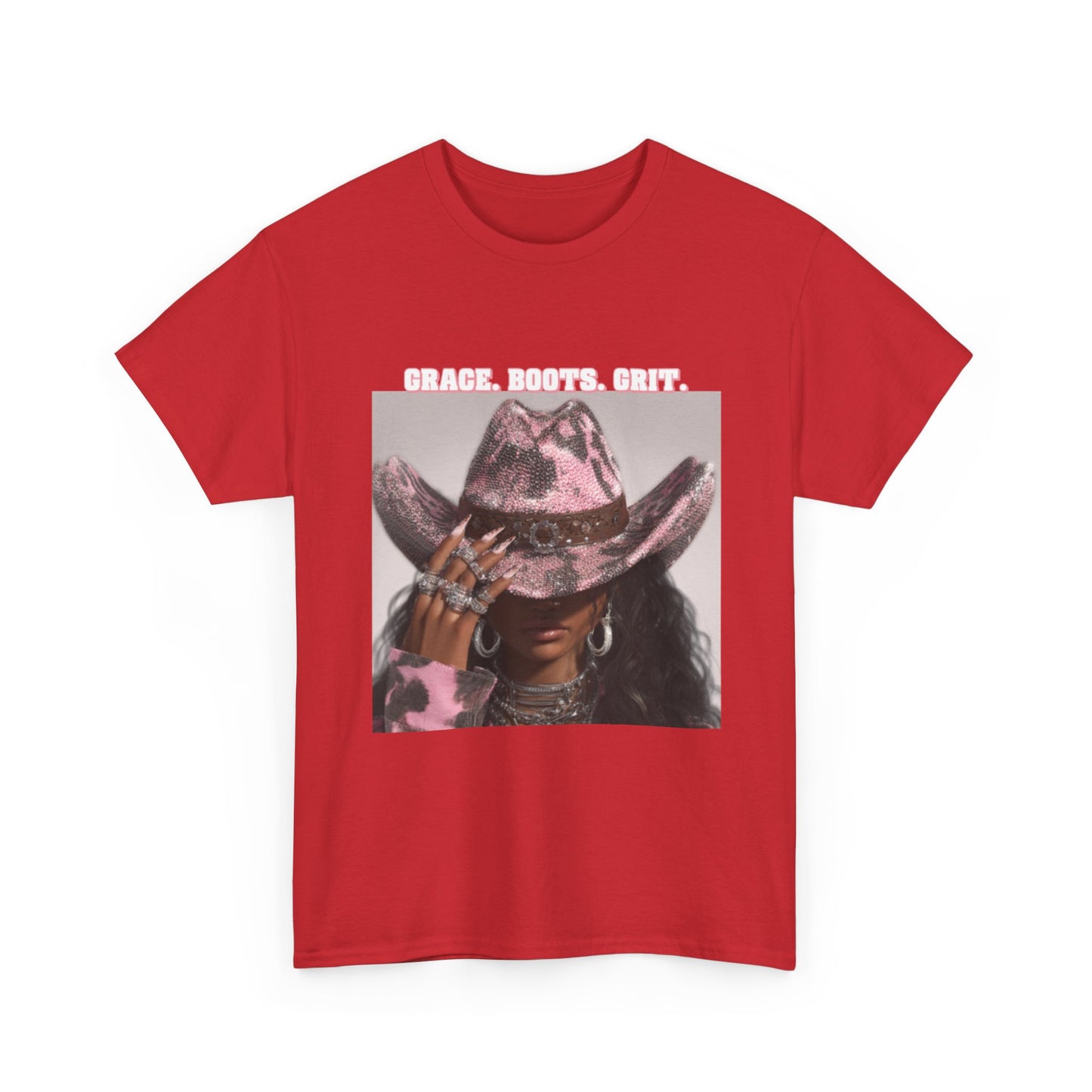 “Grace, Boots, Grit” Western Graphic Tee - Women