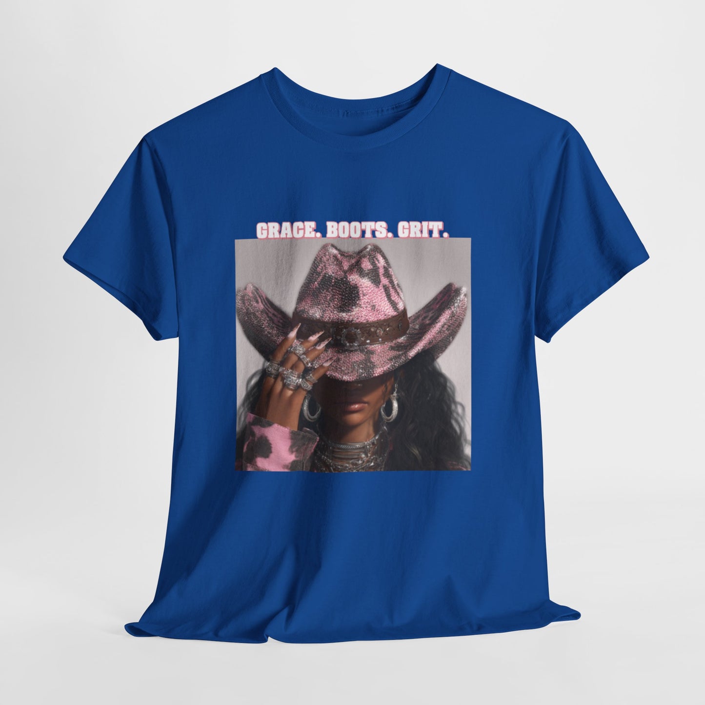 “Grace, Boots, Grit” Western Graphic Tee - Women
