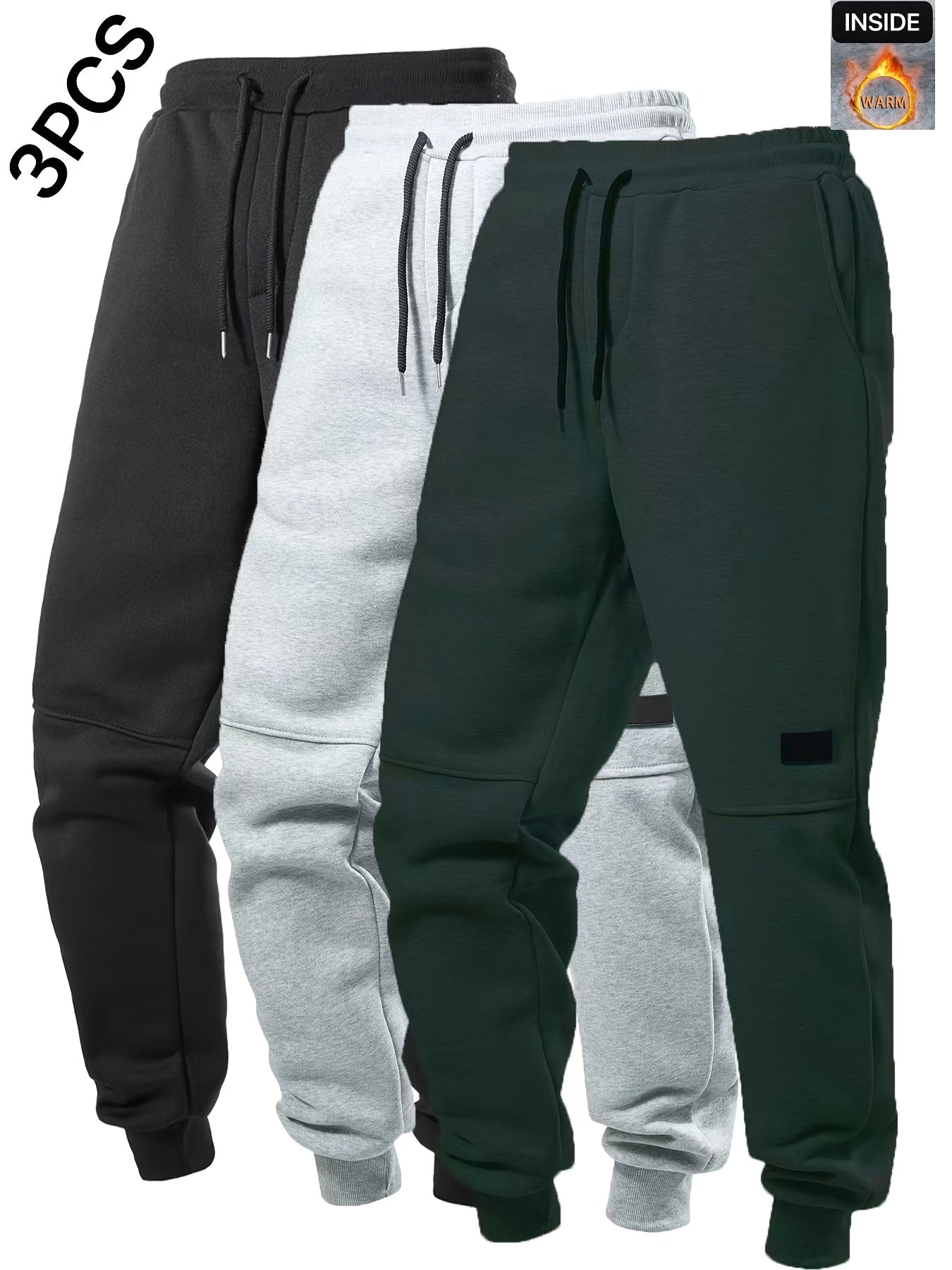 Men's Joggers, 3-Pair