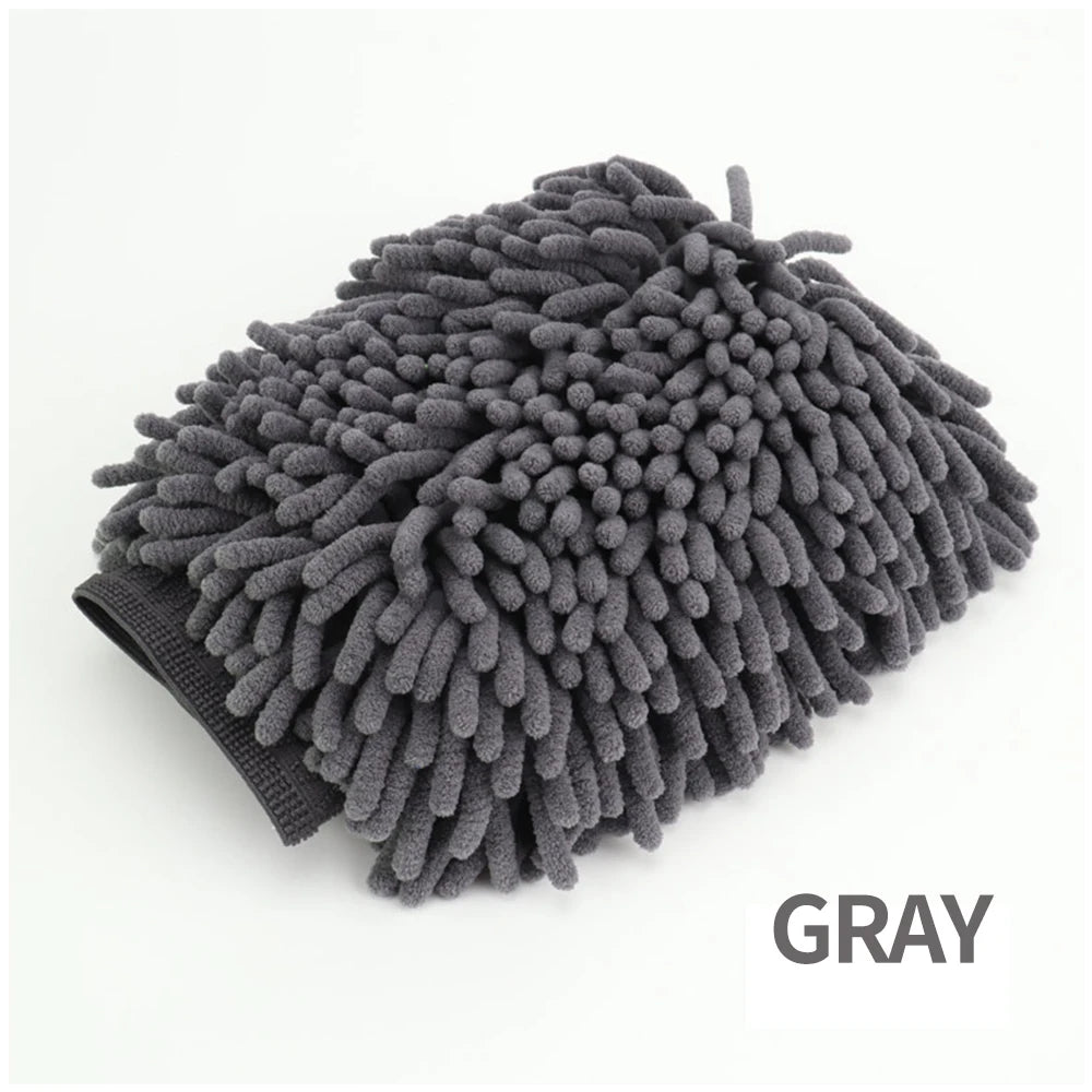 Double-Sided Thickened Chenille Car Wash Gloves