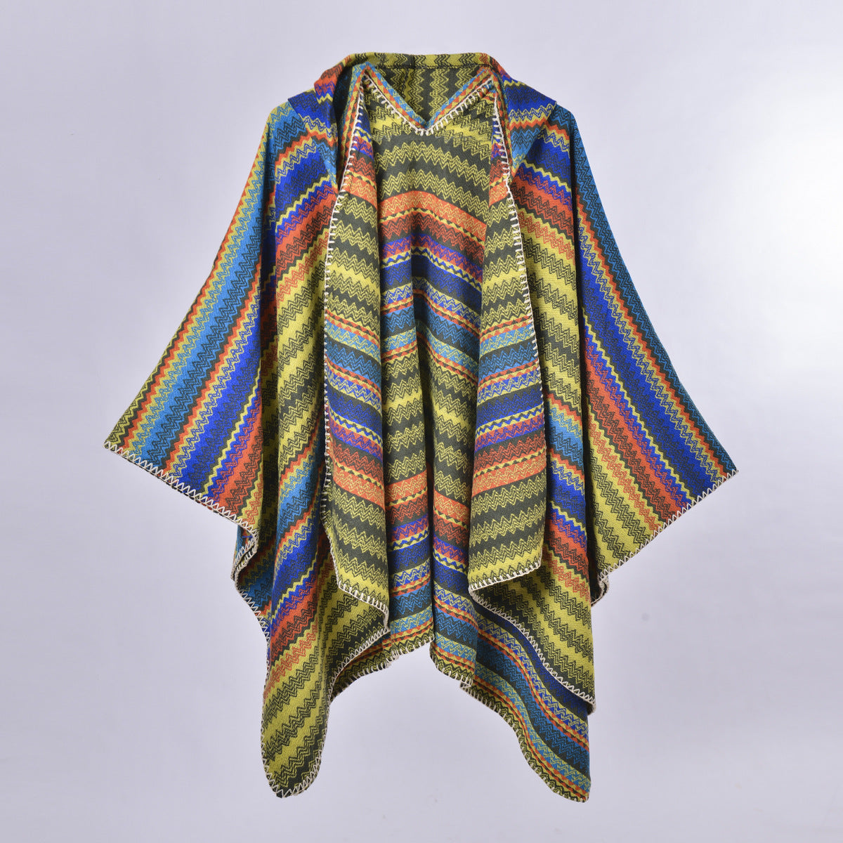 Anita Hooded Split Shawl
