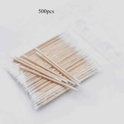Double Head Cotton Swab for Wood Stick