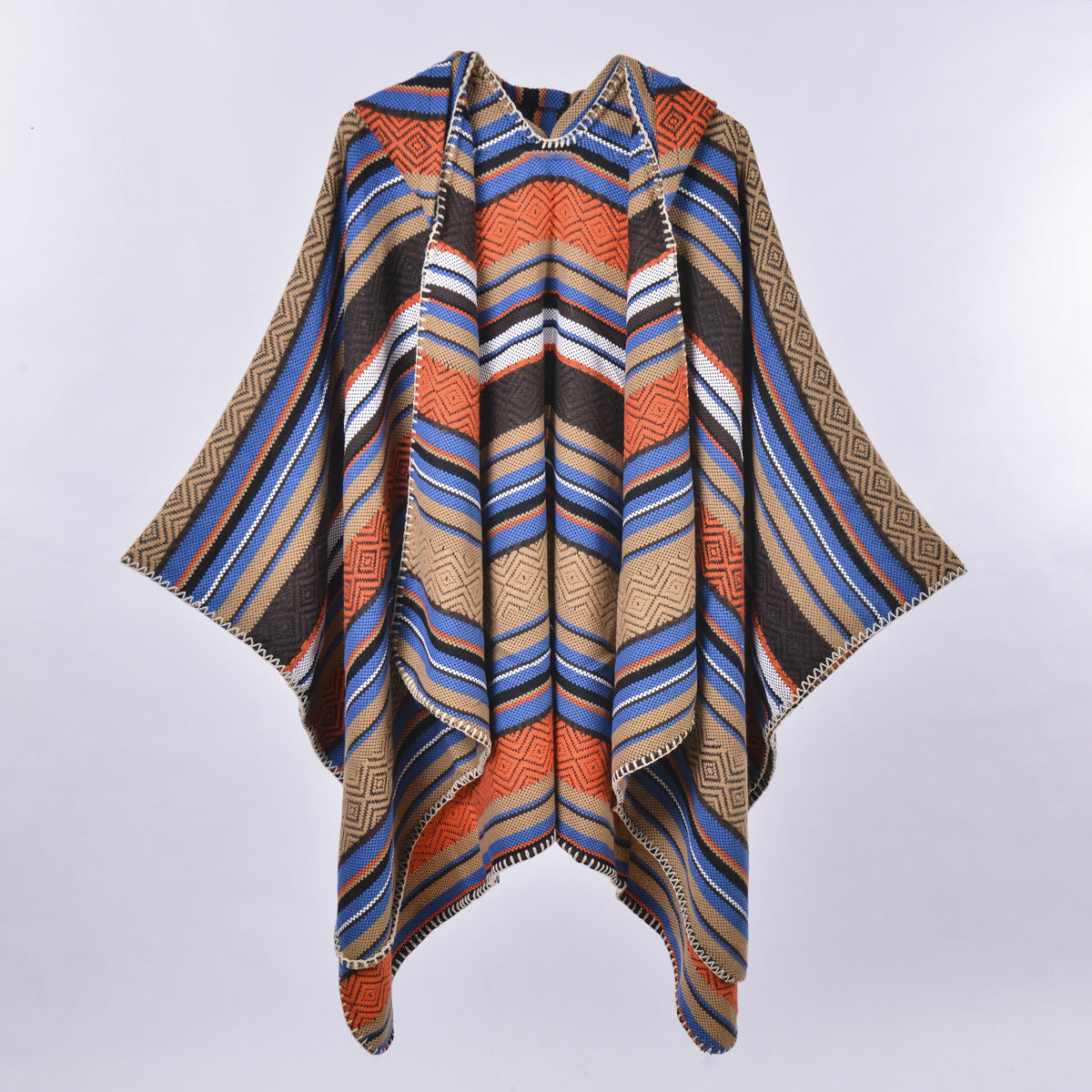 Anita Hooded Split Shawl