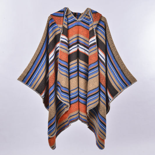 Anita Hooded Split Shawl