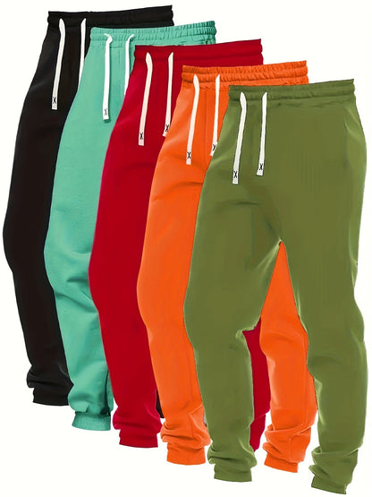 Women's Loose Fit Joggers w/ Drawstring, 5 Pcs