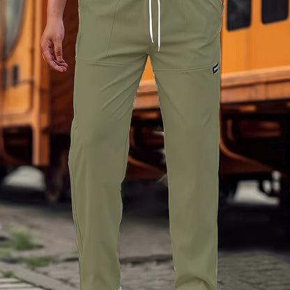 Casual Straight Leg Drawstring Pant