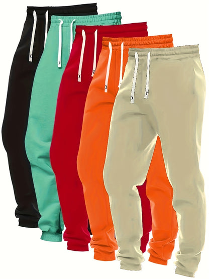 Women's Loose Fit Joggers w/ Drawstring, 5 Pcs