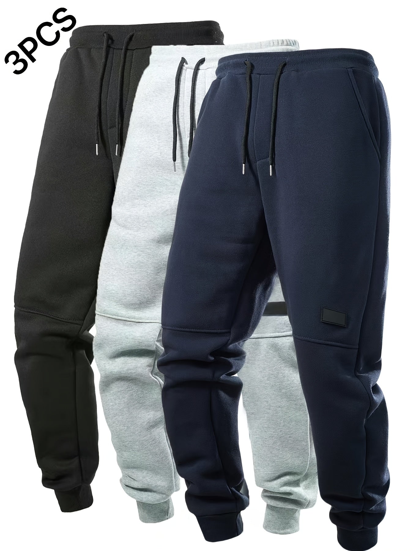 Men's Joggers, 3-Pair