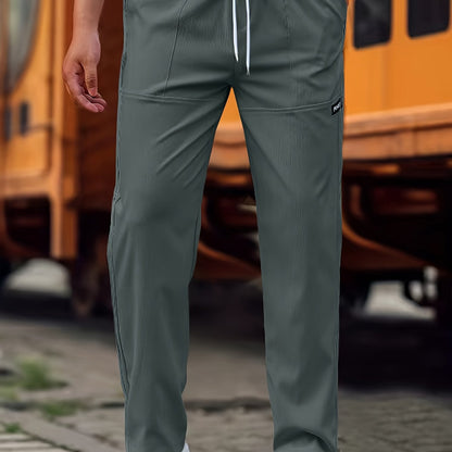 Casual Straight Leg Drawstring Pant