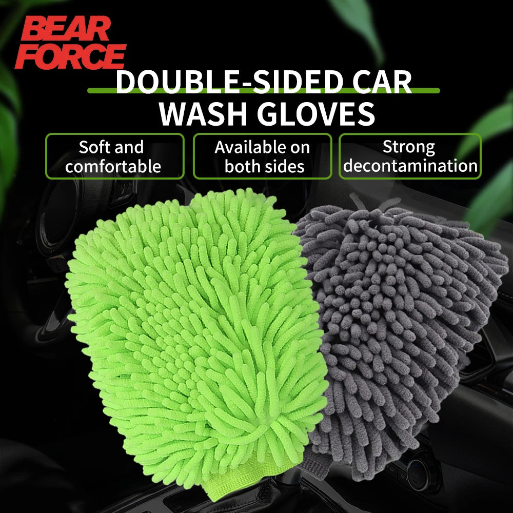 Double-Sided Thickened Chenille Car Wash Gloves