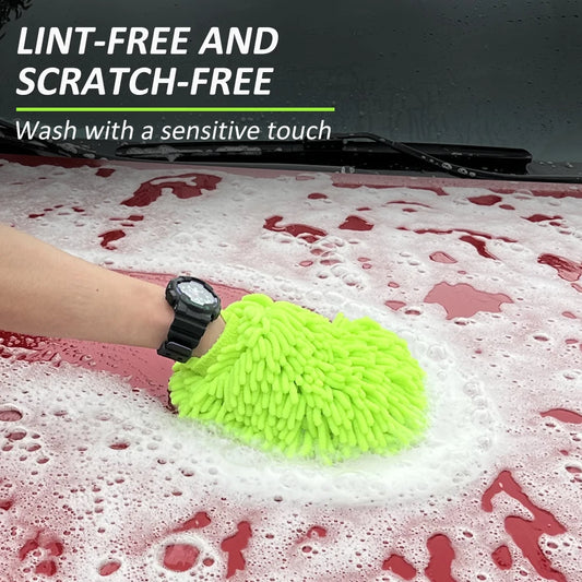 Double-Sided Thickened Chenille Car Wash Gloves