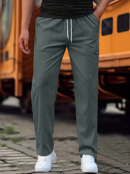 Casual Straight Leg Drawstring Pant