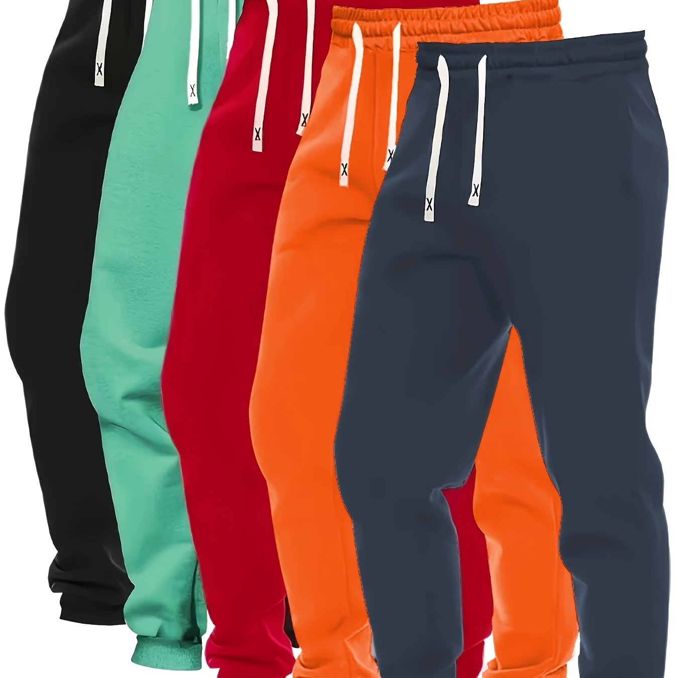 Women's Loose Fit Joggers w/ Drawstring, 5 Pcs