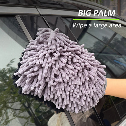 Double-Sided Thickened Chenille Car Wash Gloves