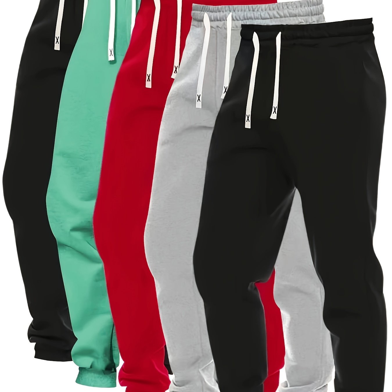 Women's Loose Fit Joggers w/ Drawstring, 5 Pcs